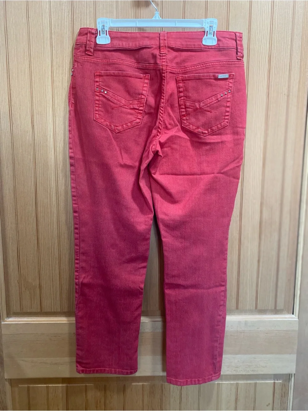 Chico's So Slimming Crop Red Denim Pants - Picture 6 of 8